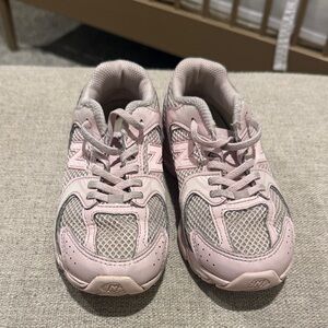 New Balance Kids Light Pink and Gray Sneakers